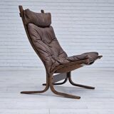1970’s, Norwegian design, "Siesta" lounge chair by Ingmar Relling, leather, bentwood.