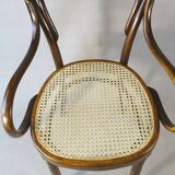 Cane bistro armchair N°14, by Hofmann 1895, Art Nouveau.