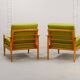 Paire de chaises longues en bois de hêtre d'après Grete Jalk pour France and Son