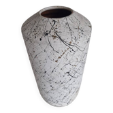 Painted Terracotta Vase with Graphic Pattern