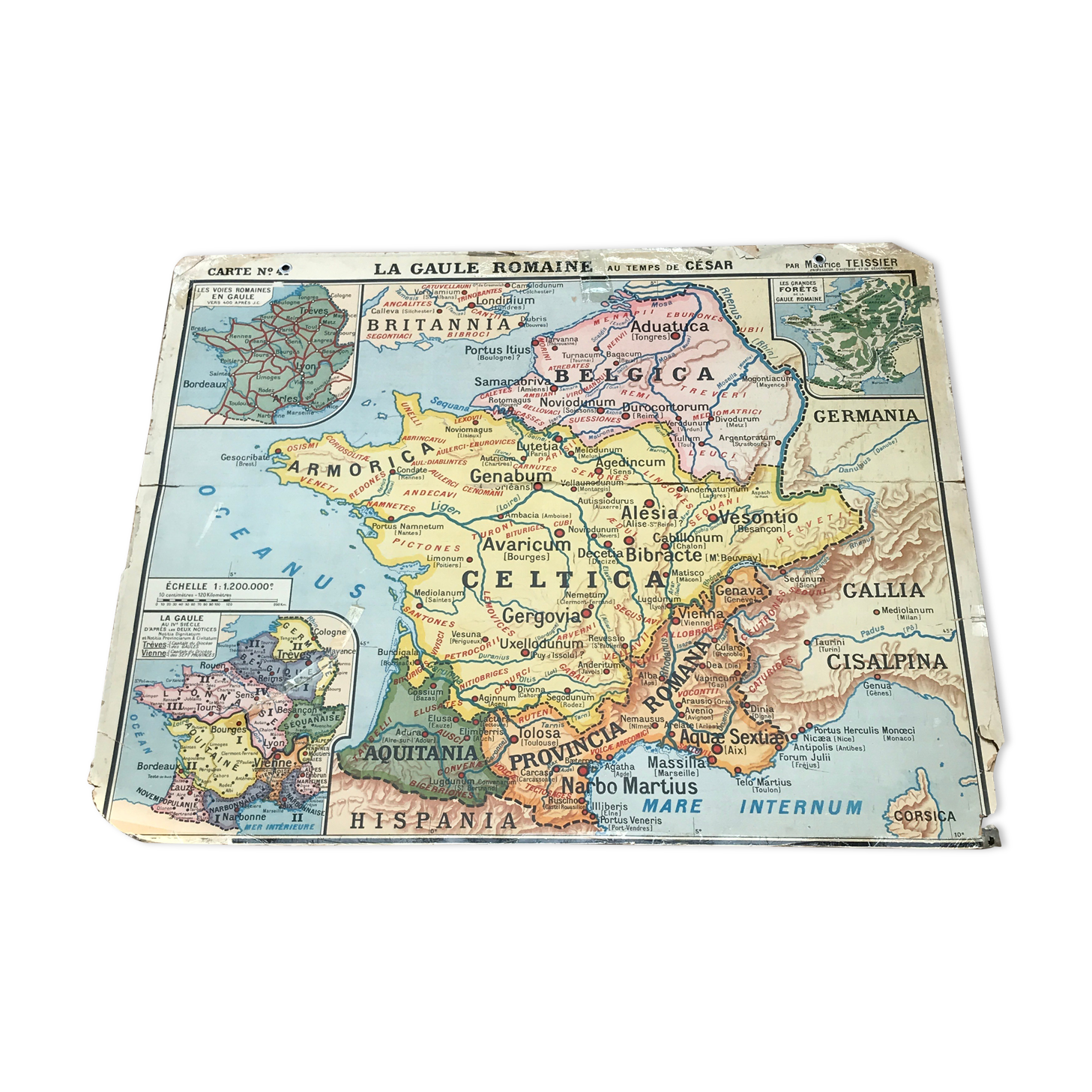 Hatier Ancient Rome School Map Roman Gaul