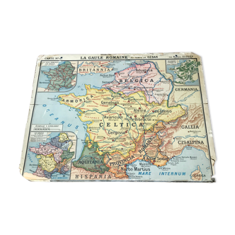 Carte scolaire Hatier Rome Antique La Gaule Romaine