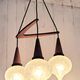 Boomerang Cascade Pendant Chandelier in Teak and Glass from Philips, 1950s