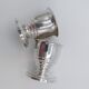 8 art deco eggcups in silver metal