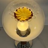 Pair of table lamps with large Murano globes from the 70s.