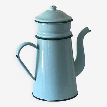 Mint enamelled sheet metal coffee maker