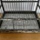 Wooden bird cage, original black patina, early 20th century