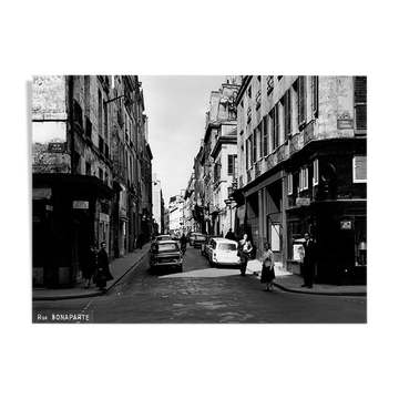 Vintage photograph rue Bonaparte Paris 1965