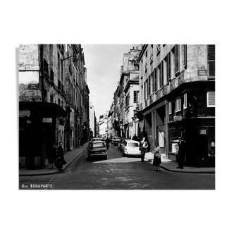 Photographie vintage rue Bonaparte Paris 1965