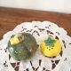 Barbotine salt and pepper shaker set