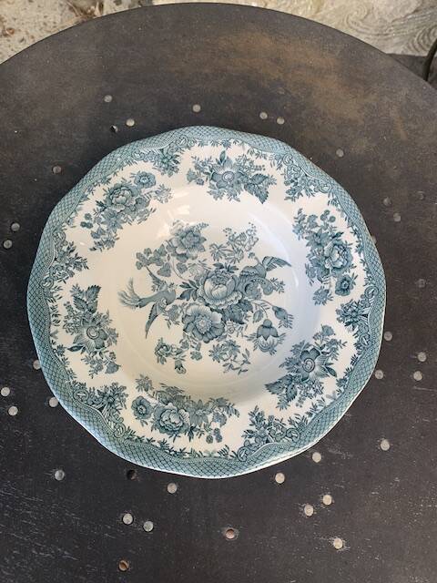 4 deep plates Enoch Wedgwood Asiatic Pheasants antique
