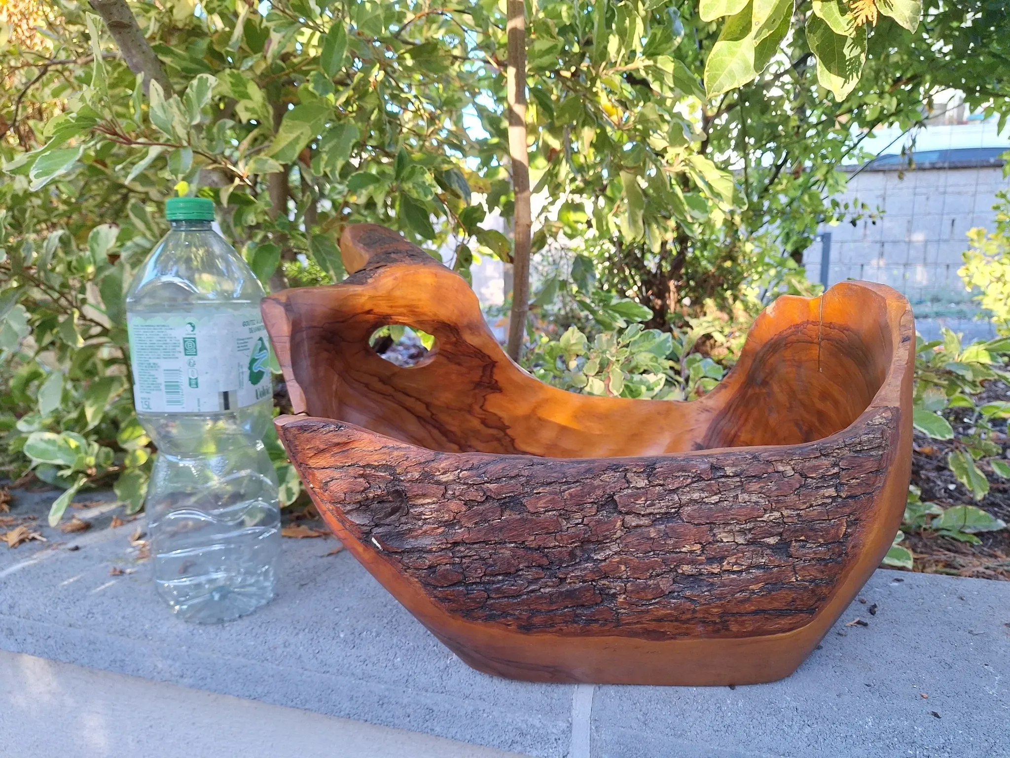 Coupe/Corbeille à fruits en olivier
