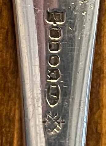 Ice bucket "Cristal de Paris" + spoon with multiple hallmarks