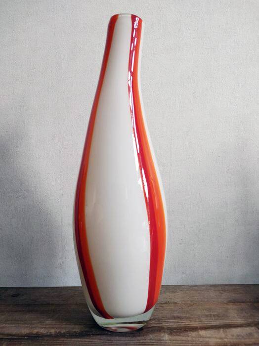 Large Vintage Vase • Blown Glass • 1960