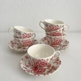 6 Johnson Brothers "Rose Chintz" English earthenware mugs