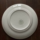 Lot de 3 assiettes plates torchon nappe vert vintage Moulin des Loups