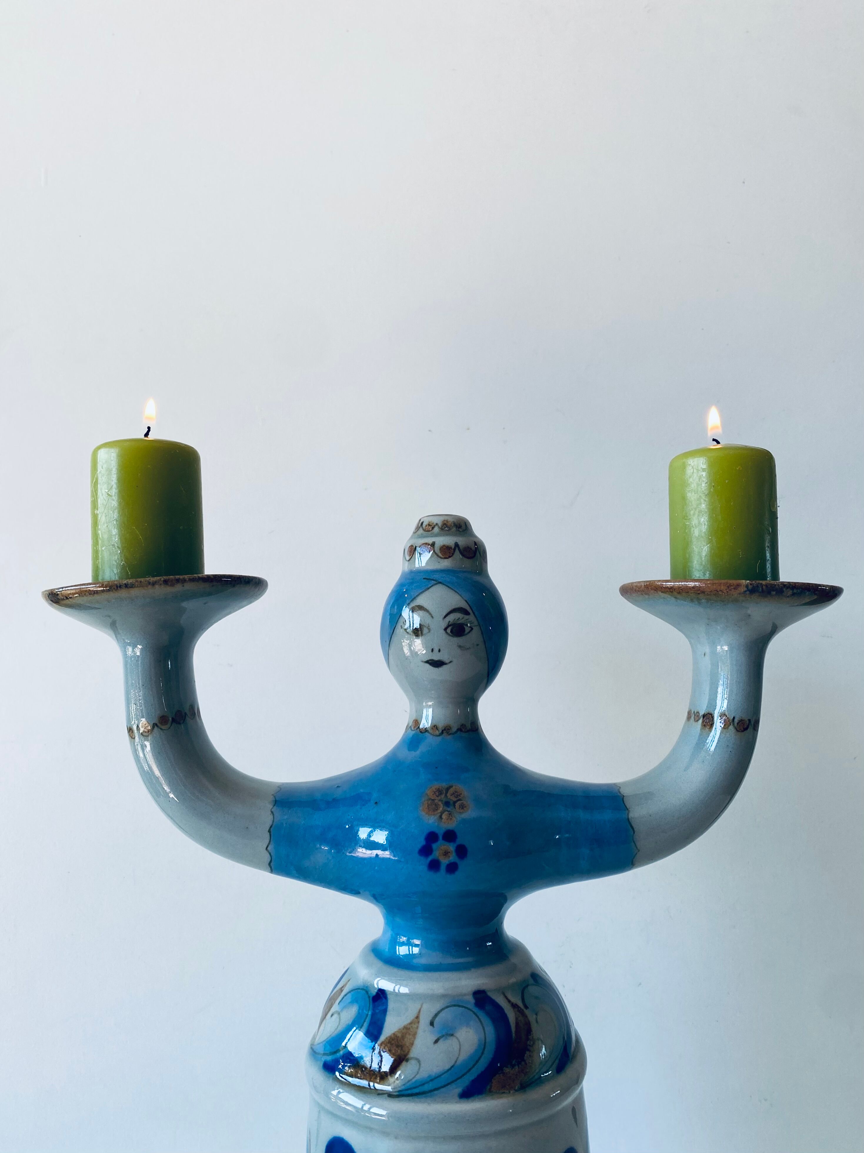 Mexican ceramic candle holder