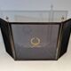 Neoclassical Three-Panel Steel Mesh Fire Screen