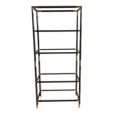 Étagère  en métal et verre - Italie années 1970