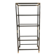 Metal and glass shelf - Italy, 1970s
