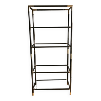 Metal and glass shelf - Italy, 1970s