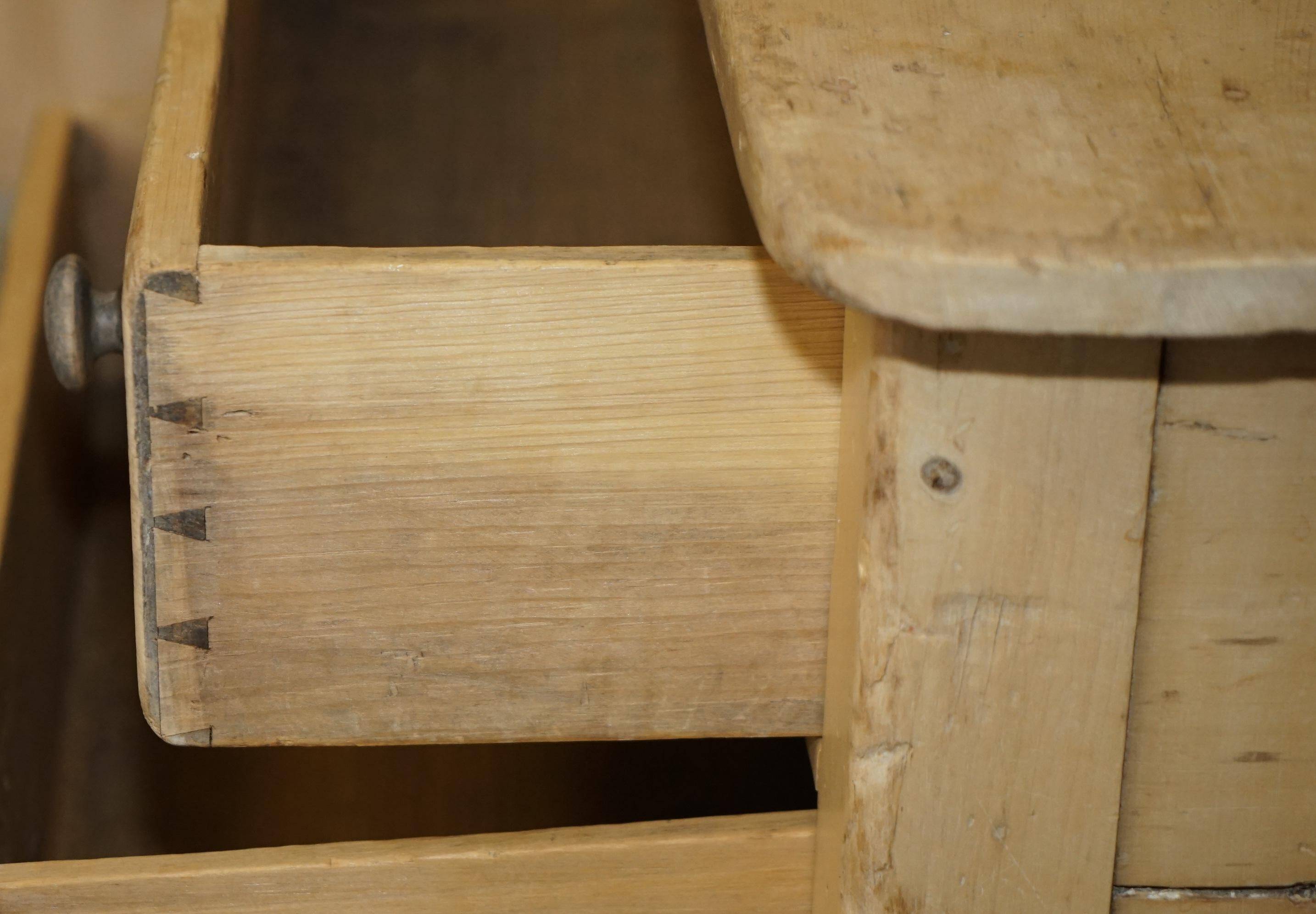 Georgian Governess Drawers Circa 1800 Pine Sideboard