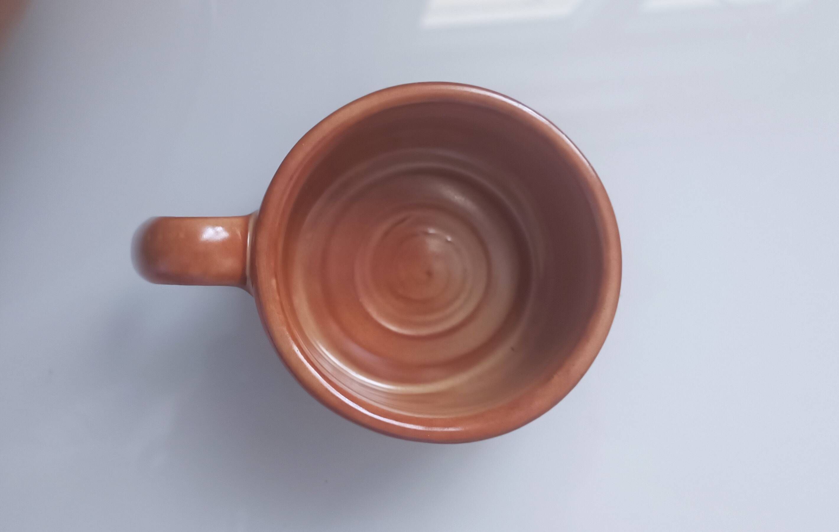 Vintage soup or gratin service in glazed earthenware. 7 pieces.