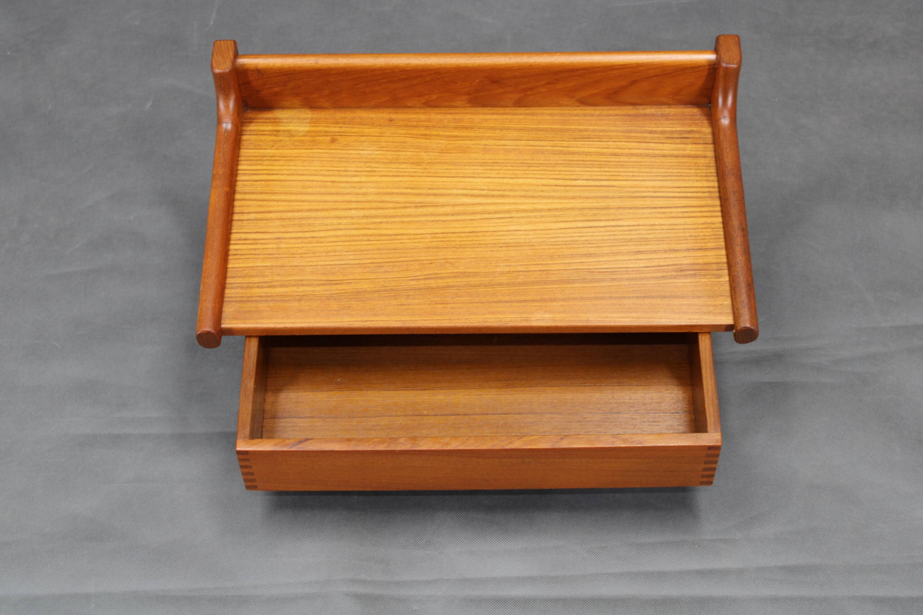 1950s pair of rare Borge Mogensen teak floating night stands by Dyrlund Denmark