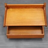 1950s pair of rare Borge Mogensen teak floating night stands by Dyrlund Denmark