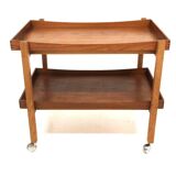 Teak rolling trolley, Sweden, IKEA Möbel, 1960