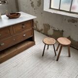 French tripod oak stool 50