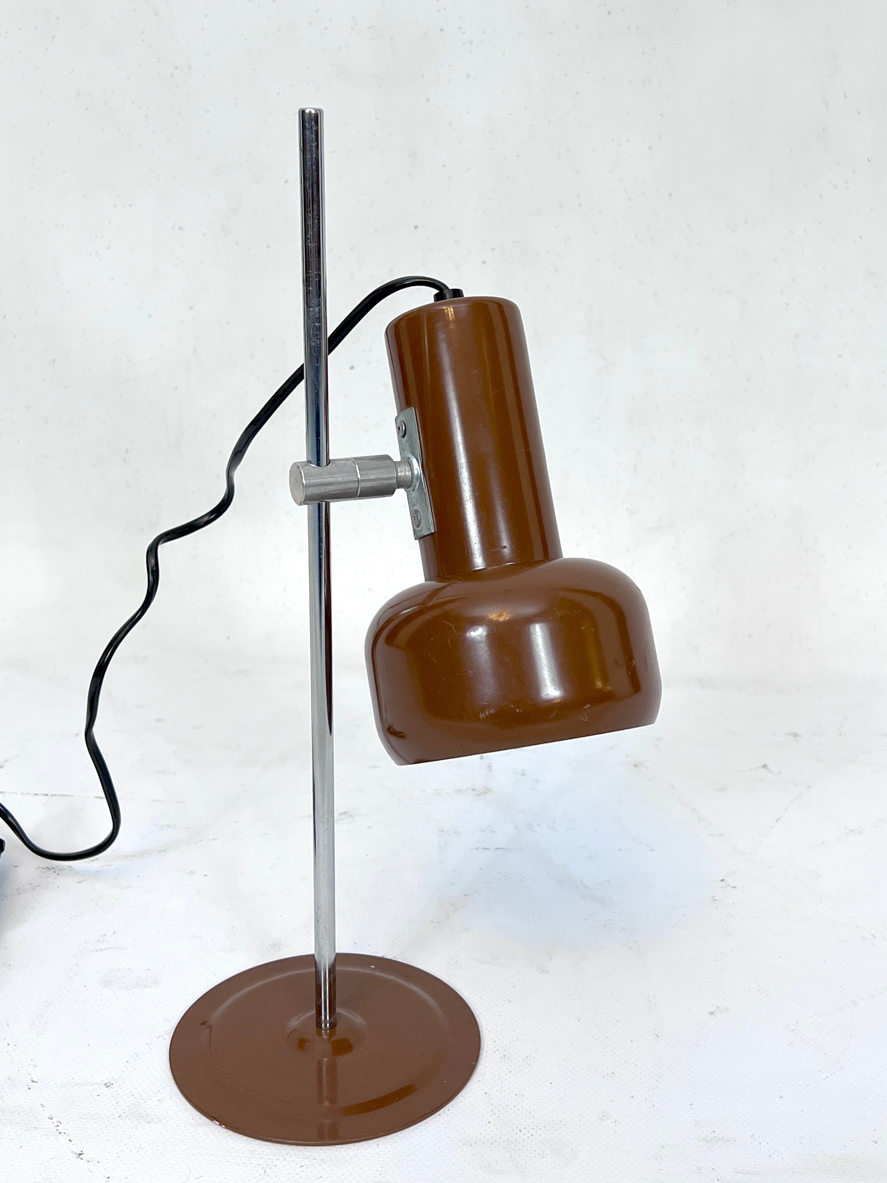 Vintage Italian articulated metal table lamp from 70s