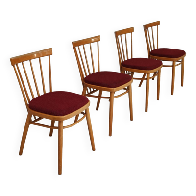 Lot de 4 chaises de salle a manger par Antonin Suman pour Tatra Nabytok