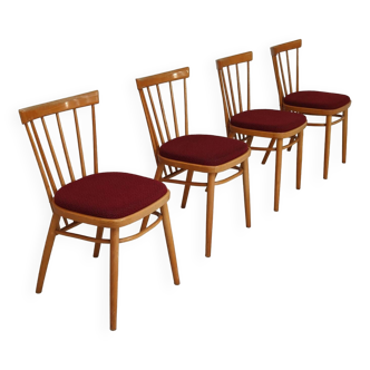 Lot de 4 chaises de salle a manger par Antonin Suman pour Tatra Nabytok