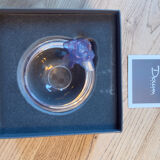 Daum France decorative bowl – Crystal paste – Blue flower – Brand