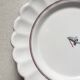 Lots of 6 white plates - Early 20th century decorated with stencil