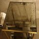 Glass and brass side table
