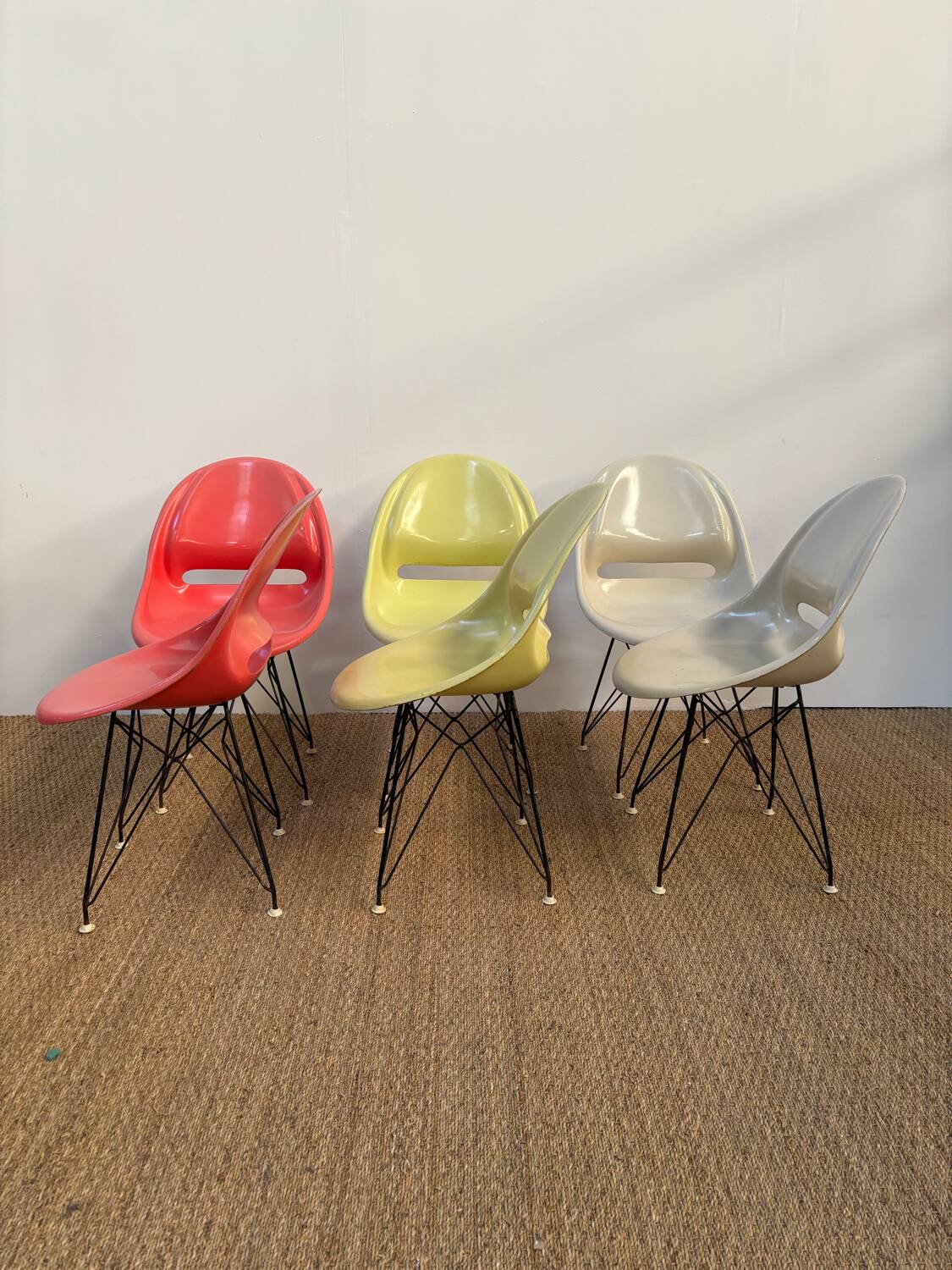 Lot of vertex fiber chairs miroslav lavratil 1960