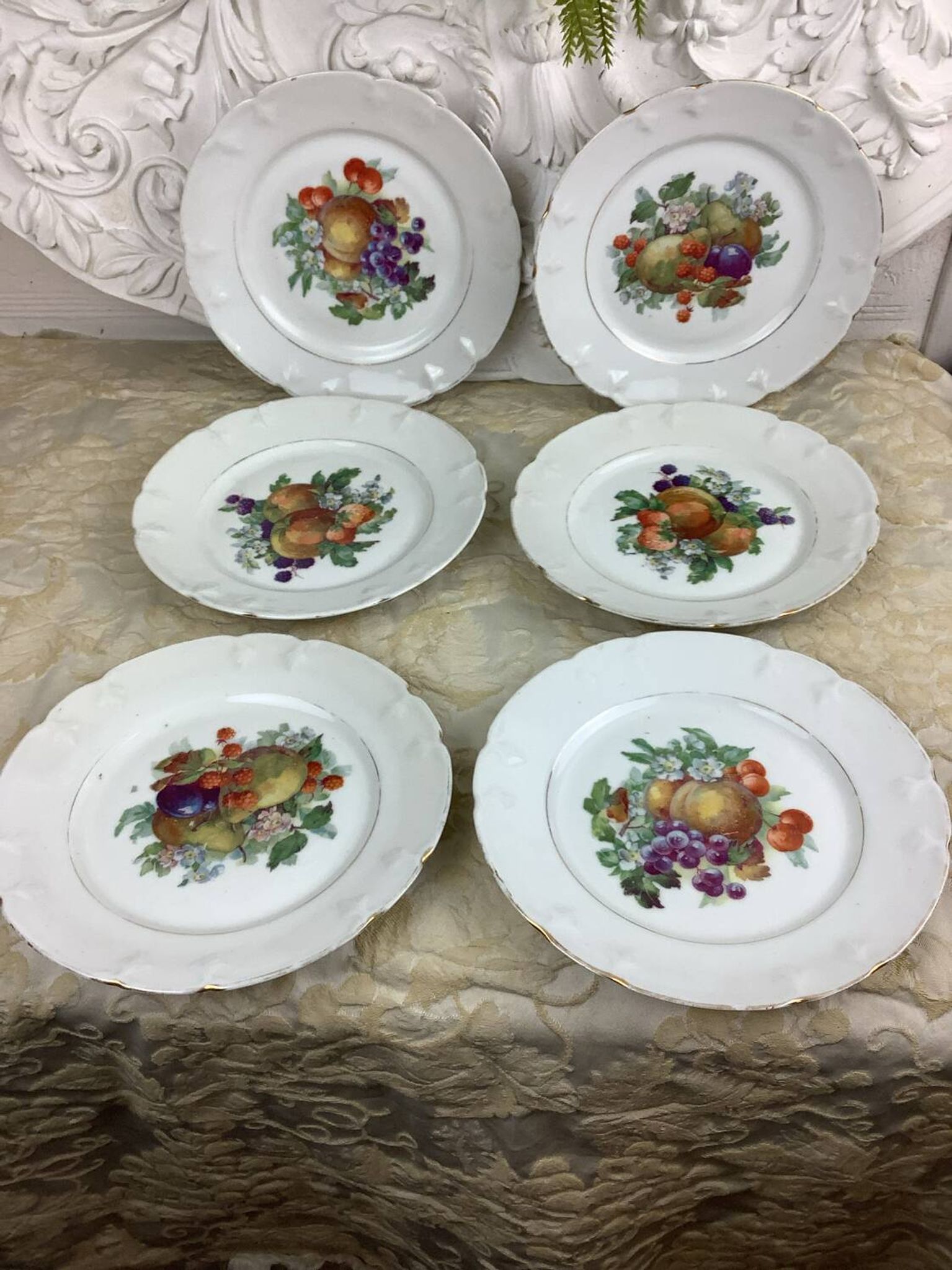 6 Assiettes à dessert Porcelaine Limoges