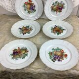 6 dessert plates Limoges porcelain