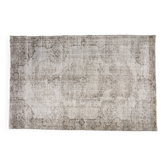 Grey Oushak Antique Wool Carpet