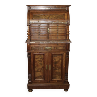 Late 19th century walnut dentist's cabinet