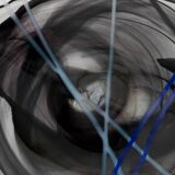 Glass platter Contrast, Swedish design, 1980s, manufacturer: Kosta Boda, de