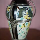 Ceramic vase with silver frame, vase signed by Argyl, Art Nouveau vase, art deco, collection