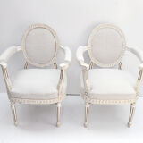 Anciens fauteuils suédois Gustaviens du 19ème siècle