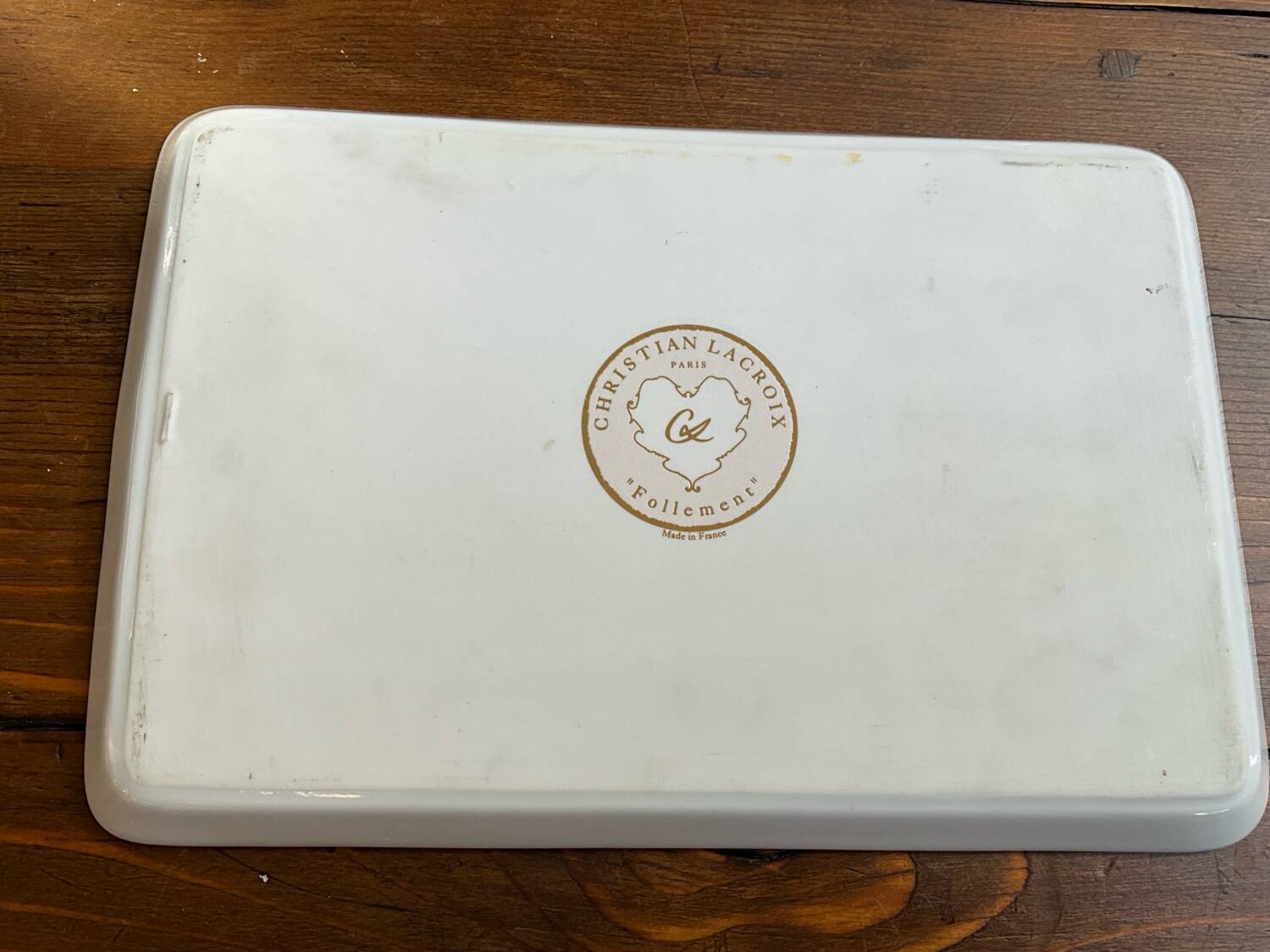 Porcelain tray by Christian Lacroix, Follement model