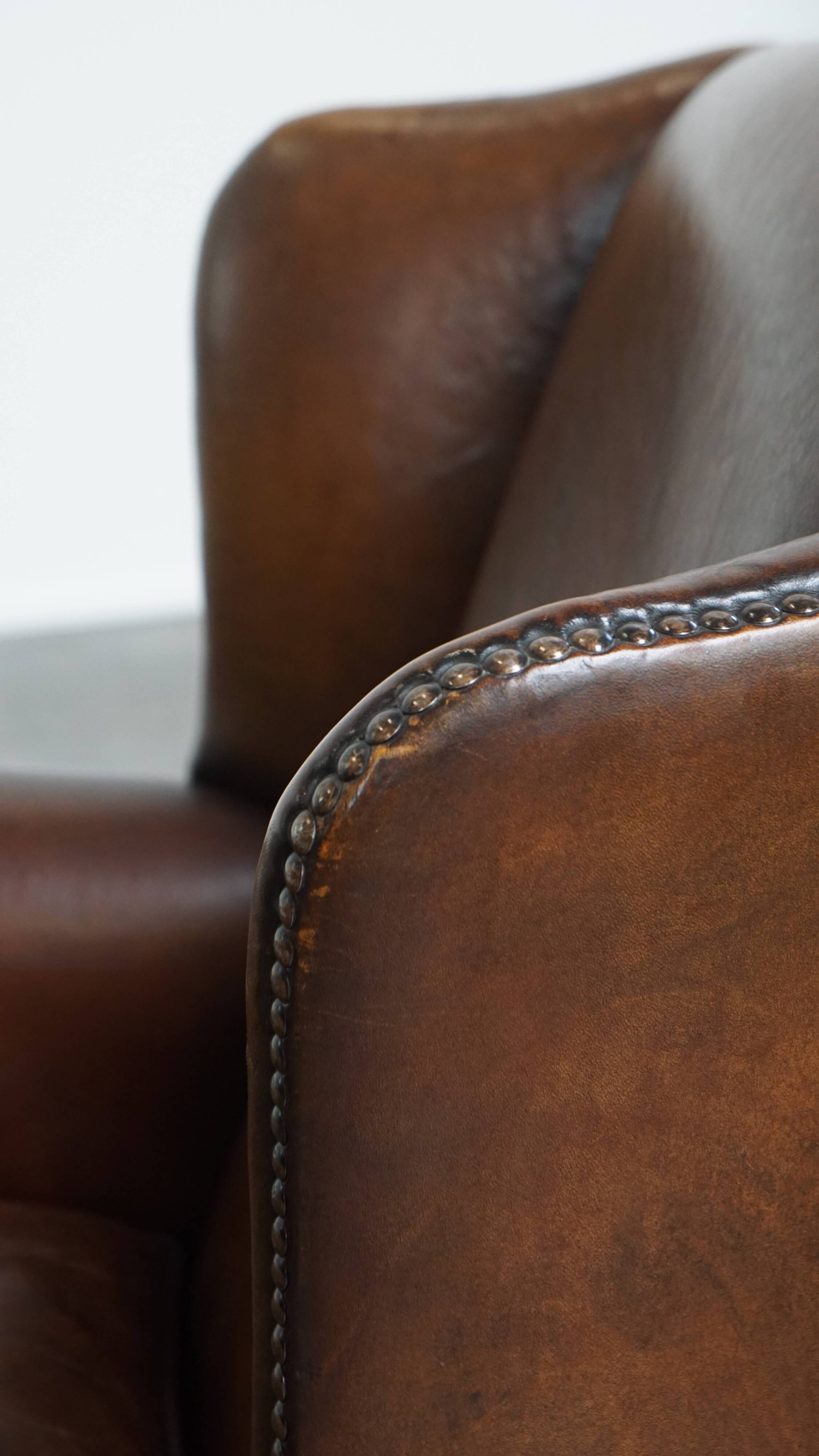 Wingback Chair in Sheepskin Leather