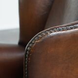 Wingback Chair in Sheepskin Leather