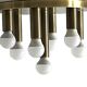 Mid-century ceiling light, brushed brass by Solken Leuchten, 7 lamps.