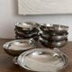 Vintage stainless steel ice cream cups